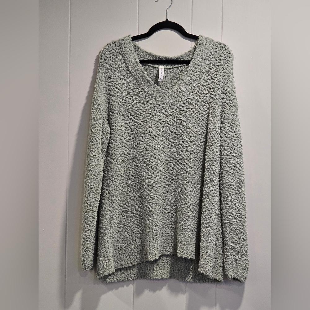 Sale!! Zenana Outfitters Textured Knit Sweater in Light Sagey Green